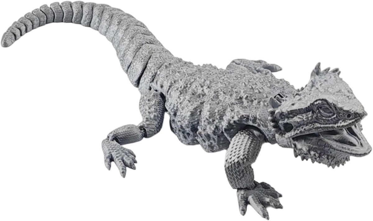 3D Printed Articulated Bearded Dragon Movable Lizard Animal Model