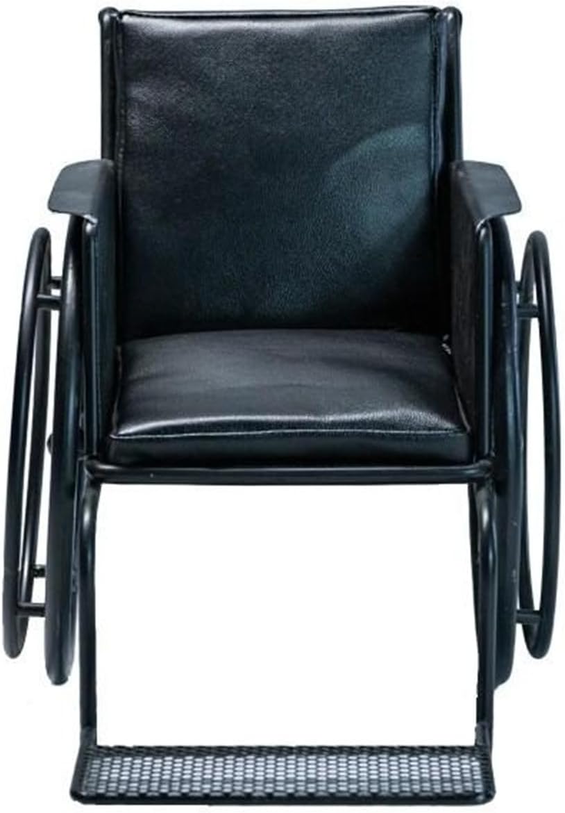 MMMTOYS Black Wheelchair Model Scene Decoration