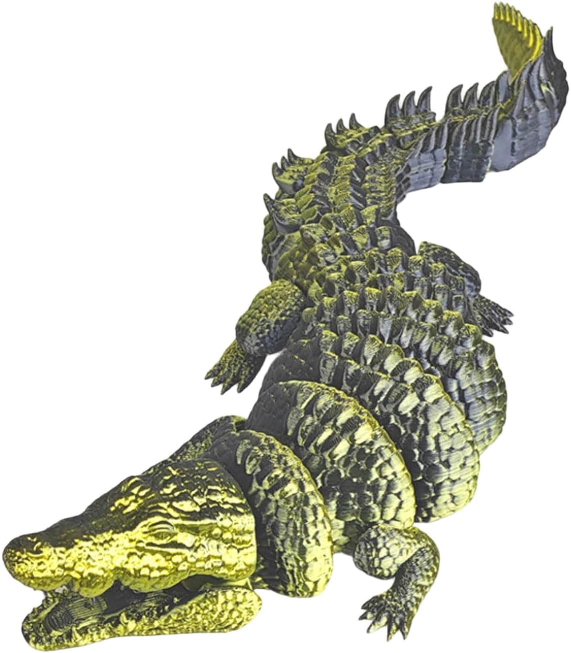 3D Printed Crocodile Articulated Figure Movable Animal Model Display Statue