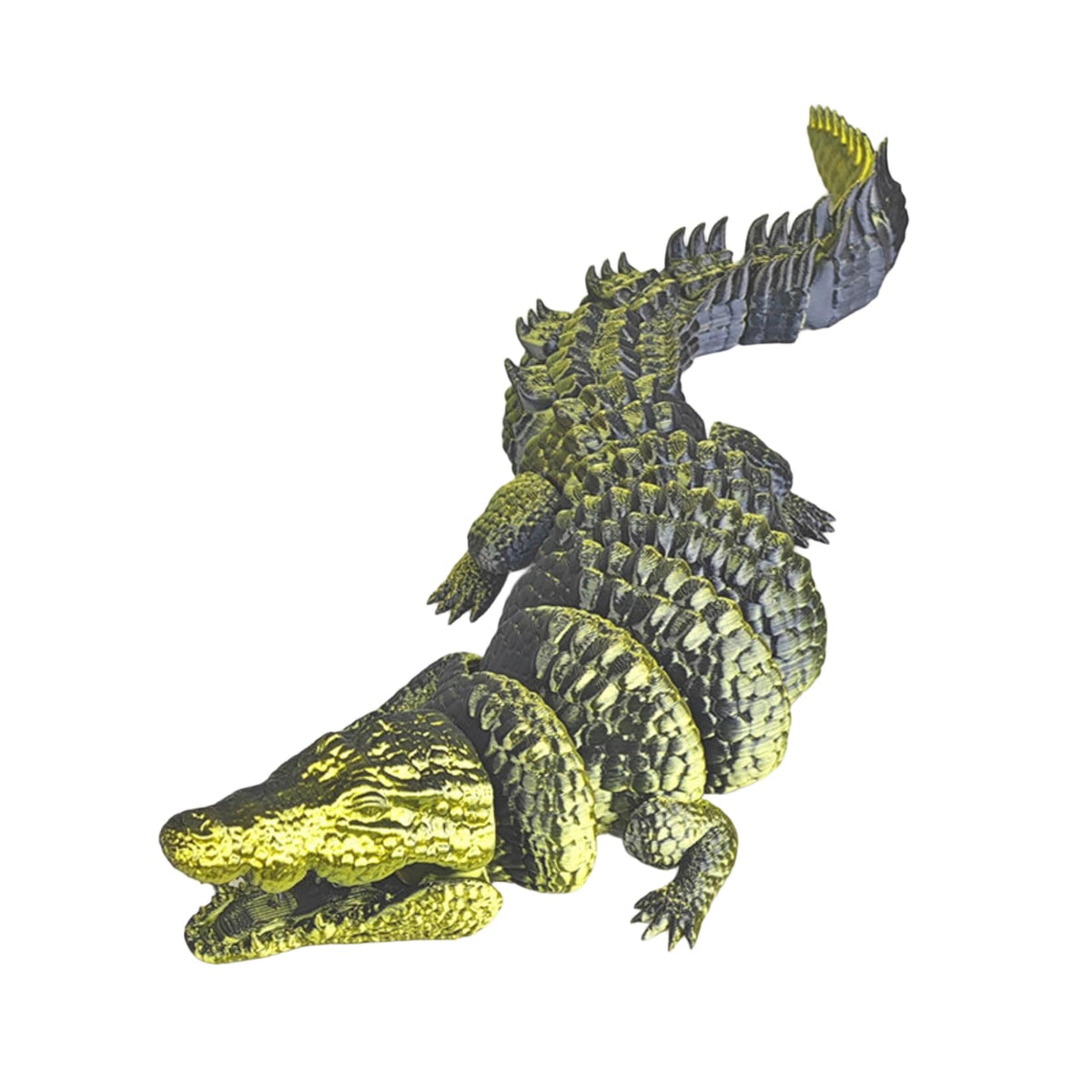 3D Printed Crocodile Articulated Figure Movable Animal Model Display Statue