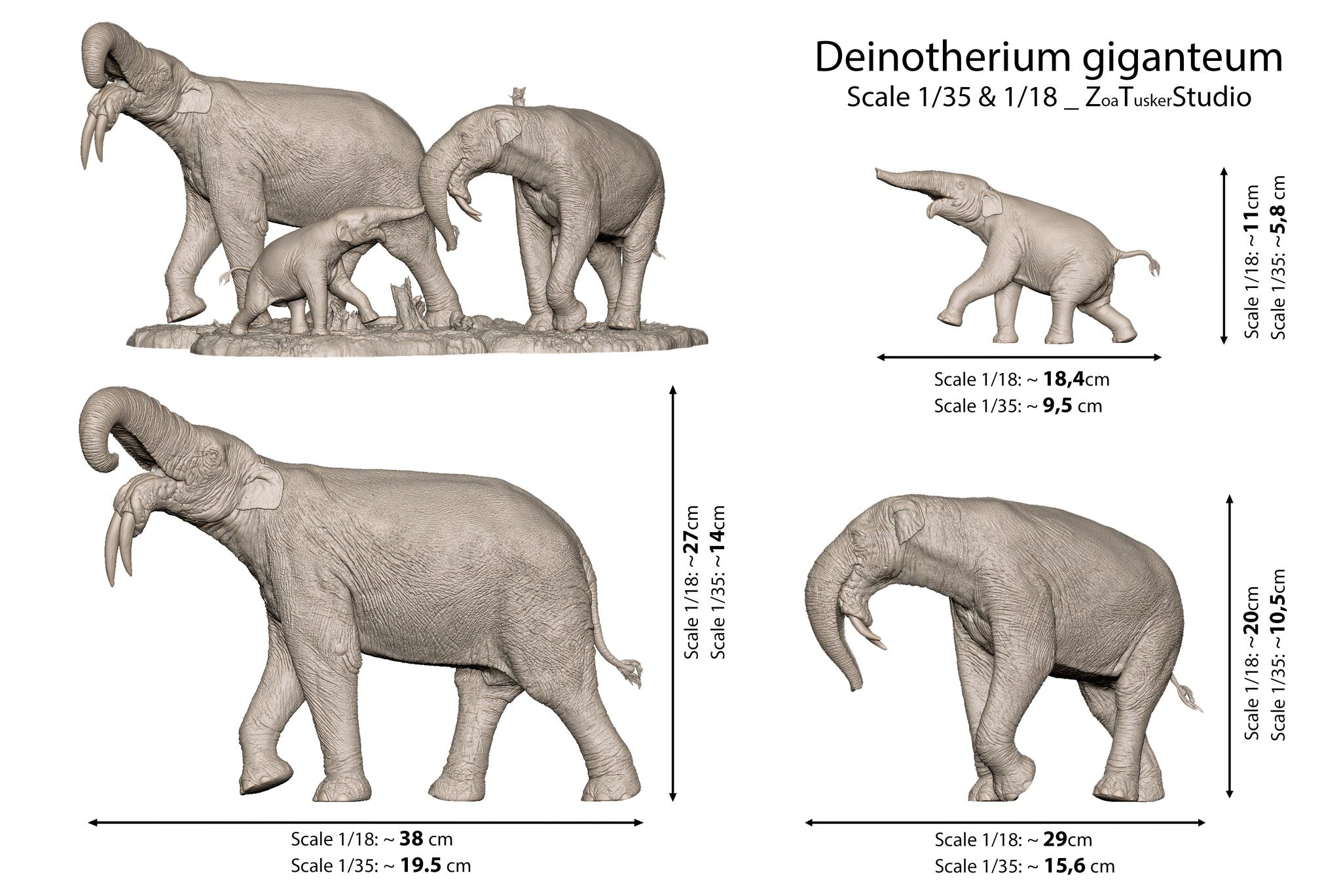 ZoaTusker Studio Deinotherium giganteum Model