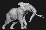 De CLAY Studio African Elephant battling bulls Statue