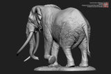 De CLAY Studio African Bush Elephant Scene Statue