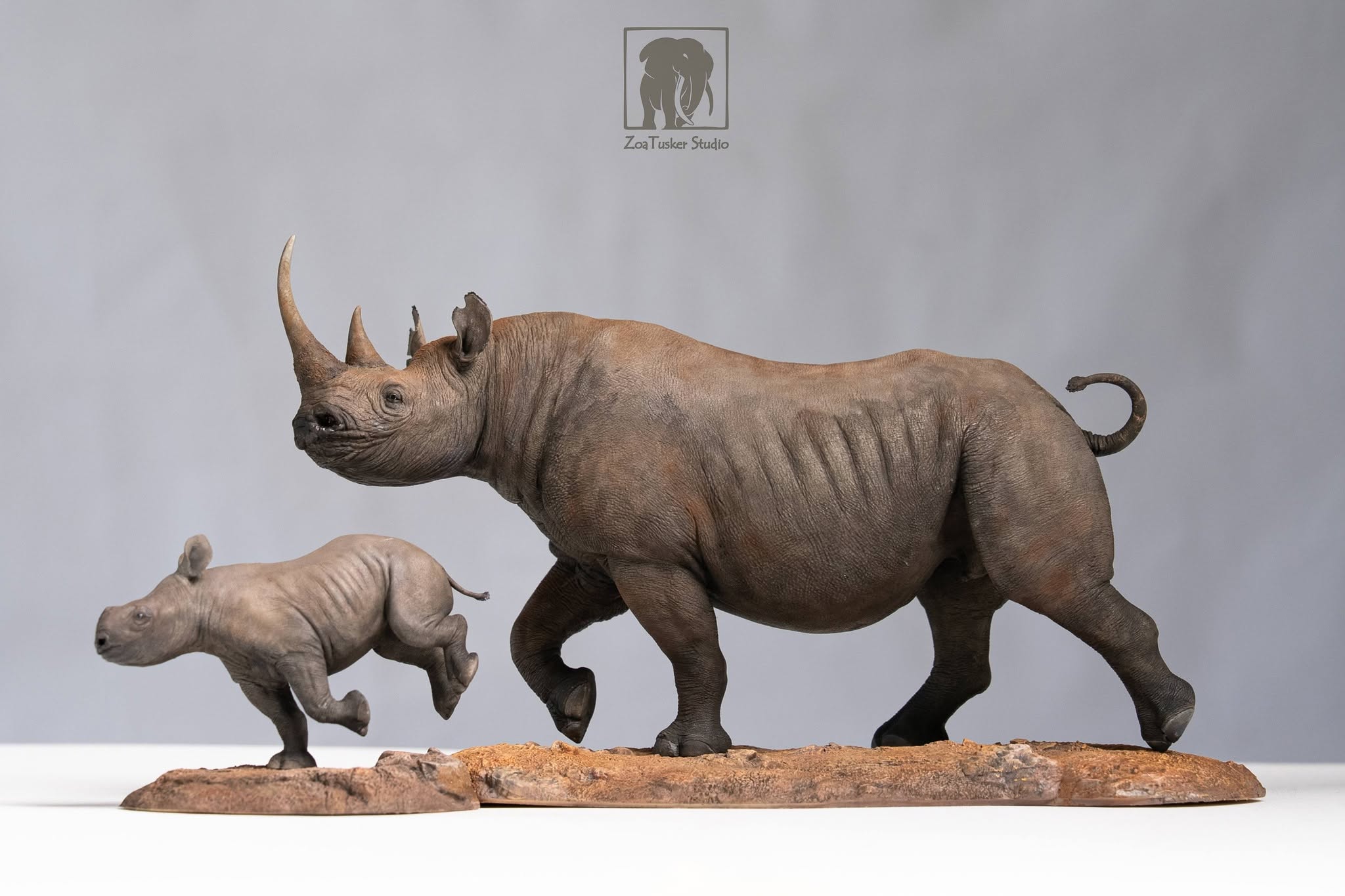 ZoaTusker Studio Black Rhinoceros Model