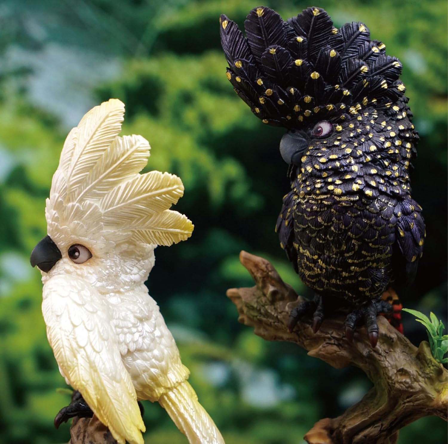 Calyptorhynchus Funereus Parrot Figure Cacatua Alba Model Collector (Black)