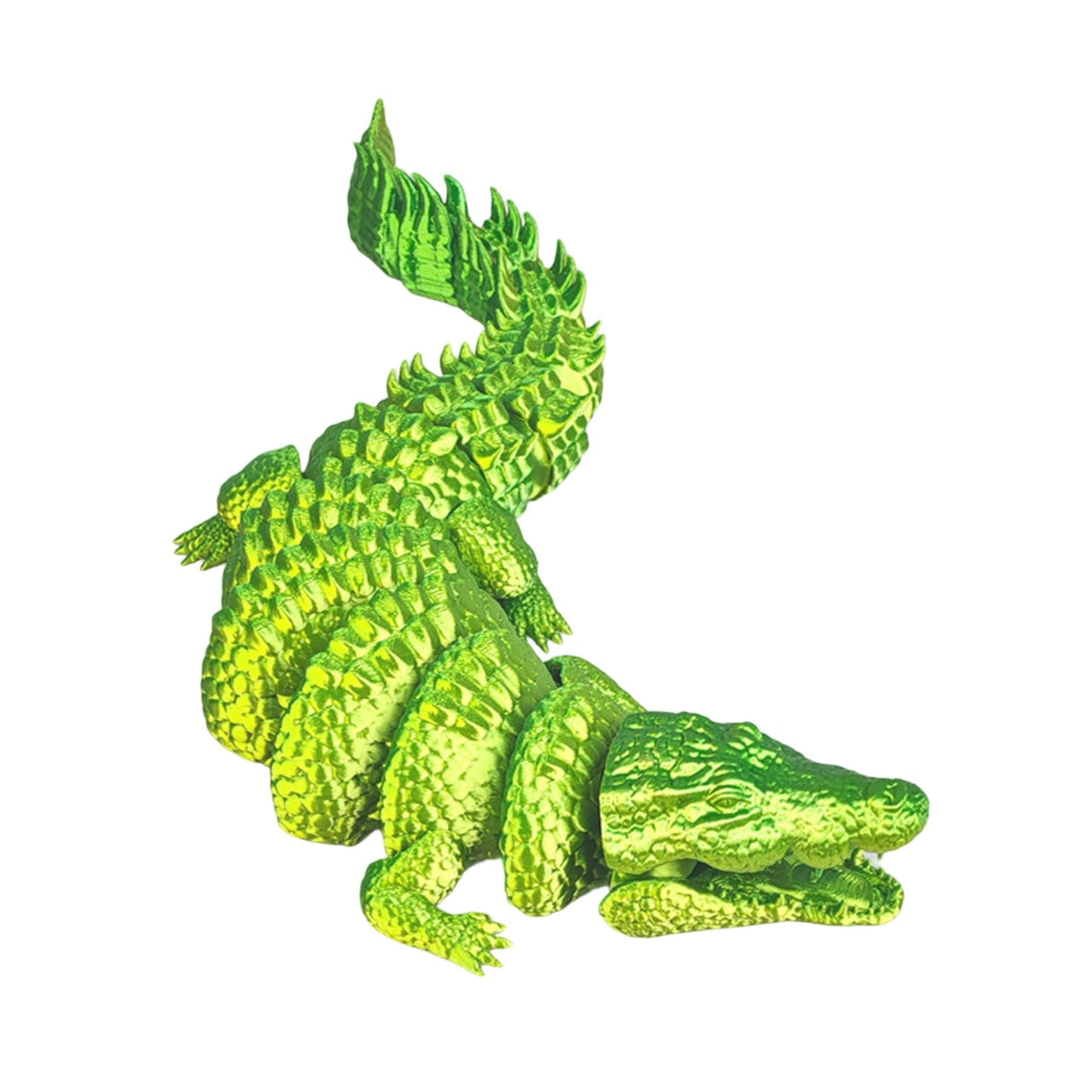 3D Printed Crocodile Articulated Figure Movable Animal Model Display Statue
