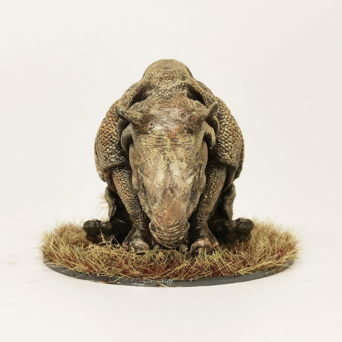 Indian Rhinoceros Realistic Animal Statue Collector Figurine