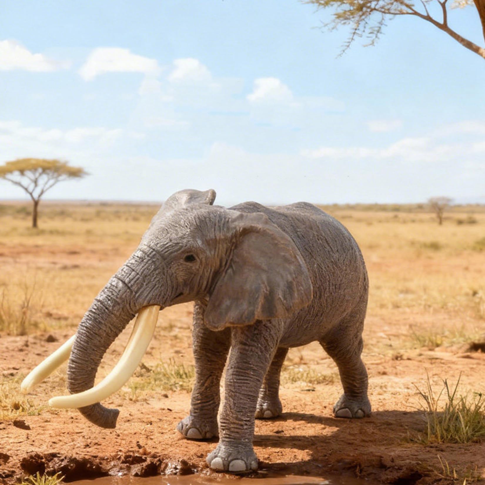 RECUR Elephant Wildlife Model PVC Collectible Figurine