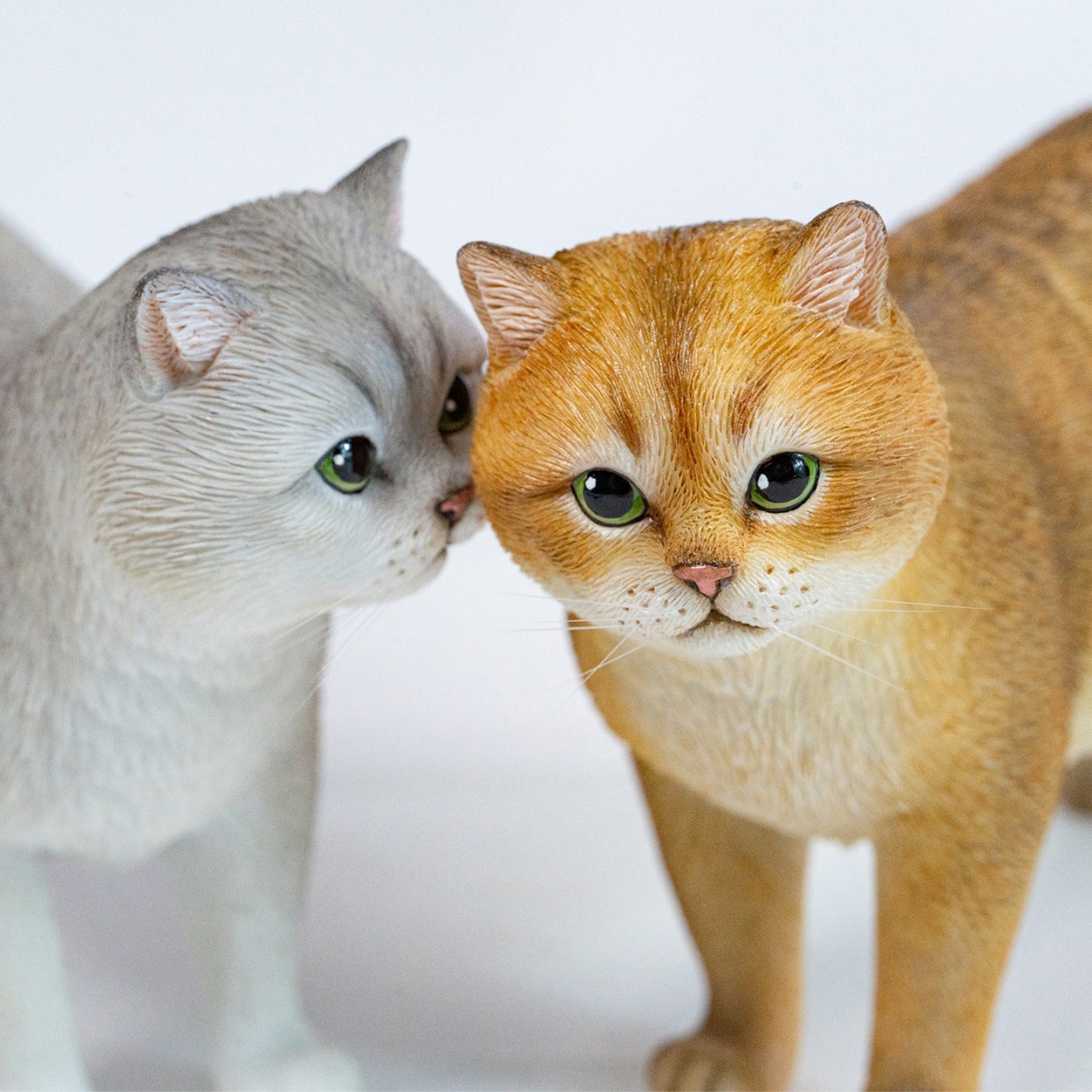 JXK Studio Gold & Silver Shaded Cat Model