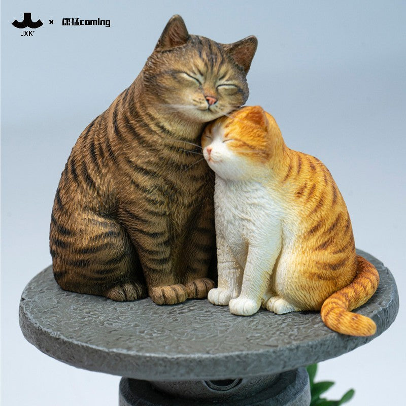 JXK Cats Resting Among Stones Model