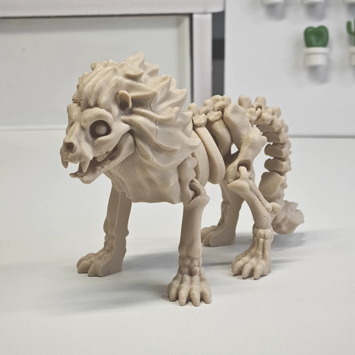 3D Printed African Animal Skeleton Articulated Figure