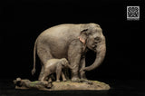 De CLAY Studio Asian Elephant Scene Statue