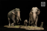 De CLAY Studio Asian Elephant Scene Statue