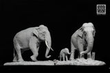 De CLAY Studio Asian Elephant Scene Statue