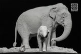 De CLAY Studio Asian Elephant Scene Statue