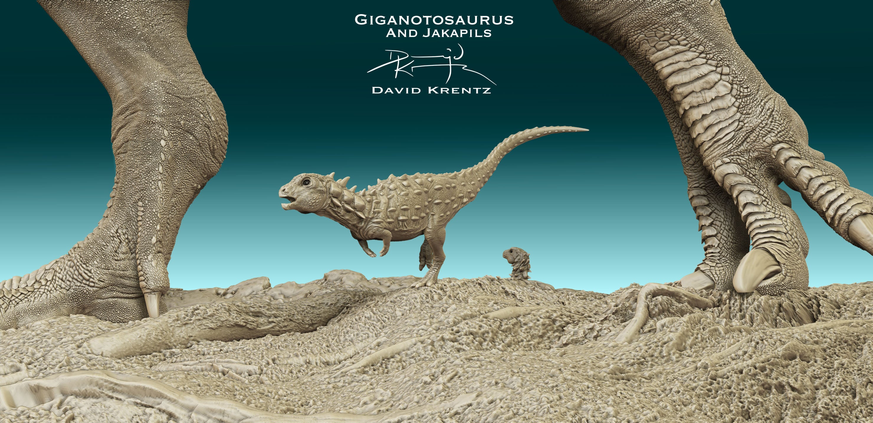 Anningpale Giganotosaurus carolinii Scene Model