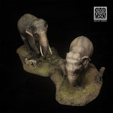 De CLAY Studio Asian Elephant Scene Statue