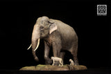 De CLAY Studio Asian Elephant Scene Statue