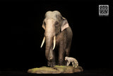 De CLAY Studio Asian Elephant Scene Statue