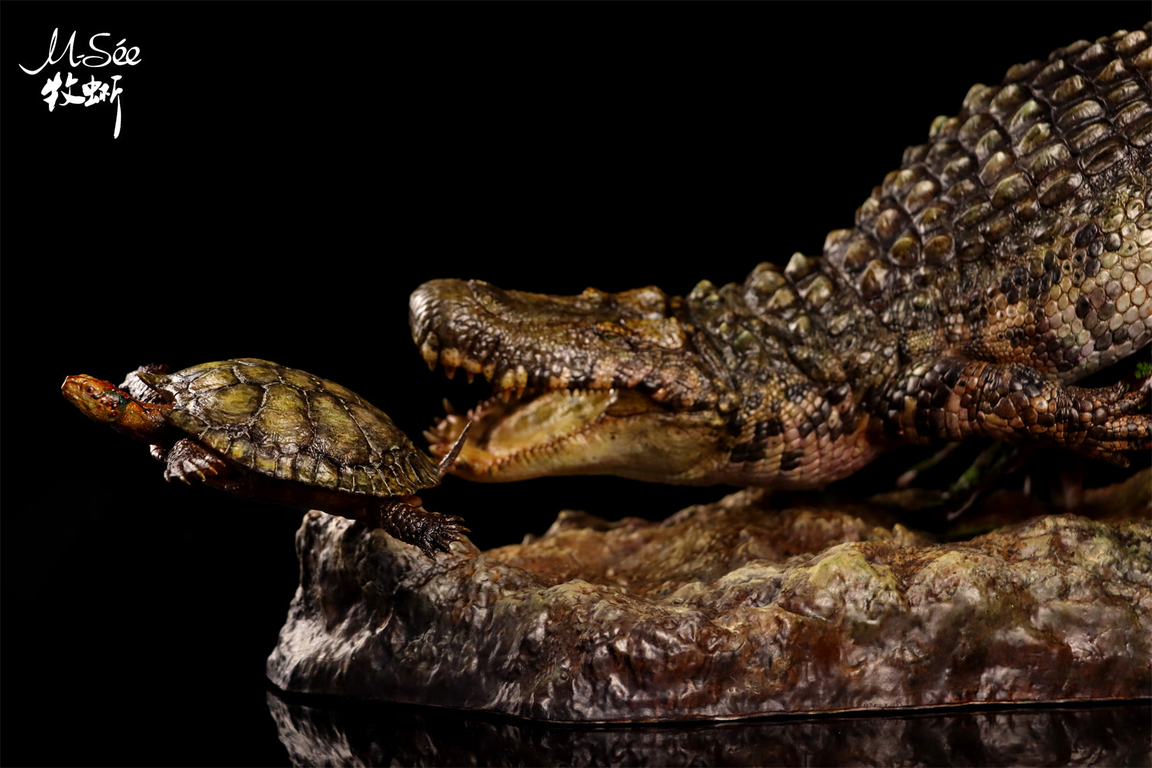 MuSee Studio Purussaurus Hunting Stupendemys Scene
