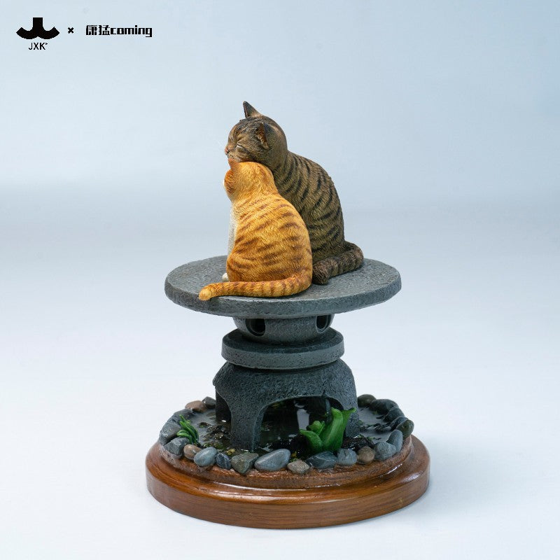 JXK Cats Resting Among Stones Model