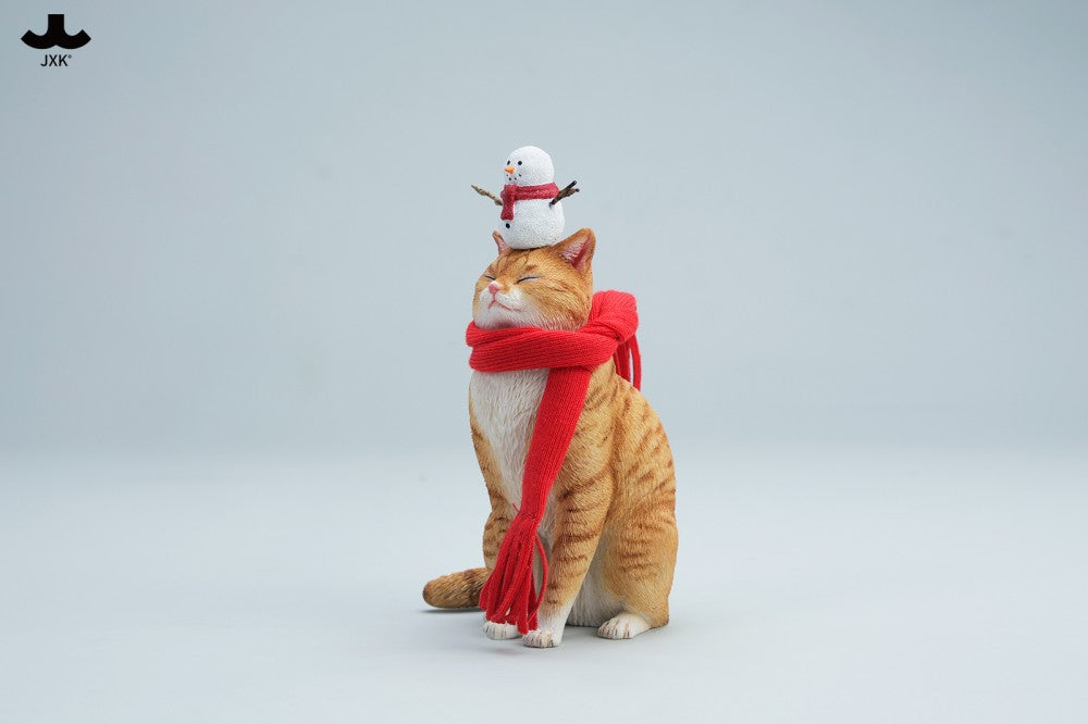 JXK Warm Cat In Winter Corner Figure