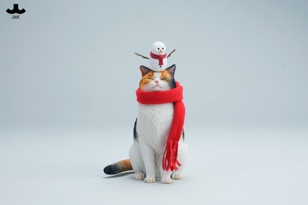 JXK Warm Cat In Winter Corner Figure
