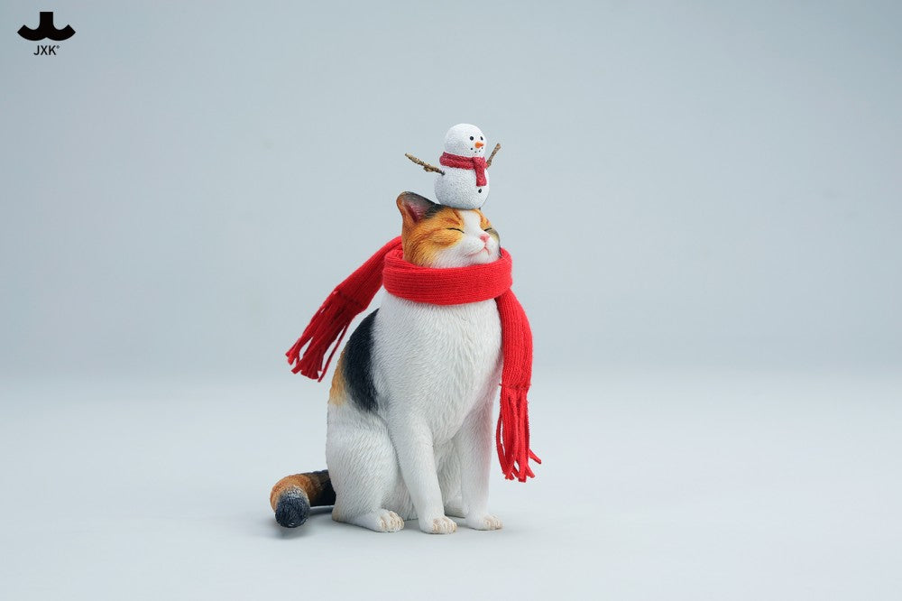 JXK Warm Cat In Winter Corner Figure