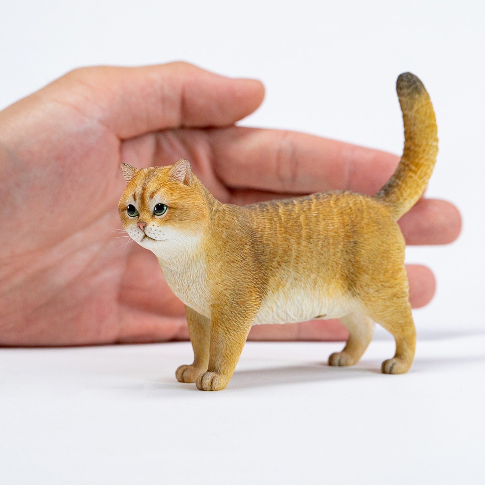 JXK Studio Gold & Silver Shaded Cat Model