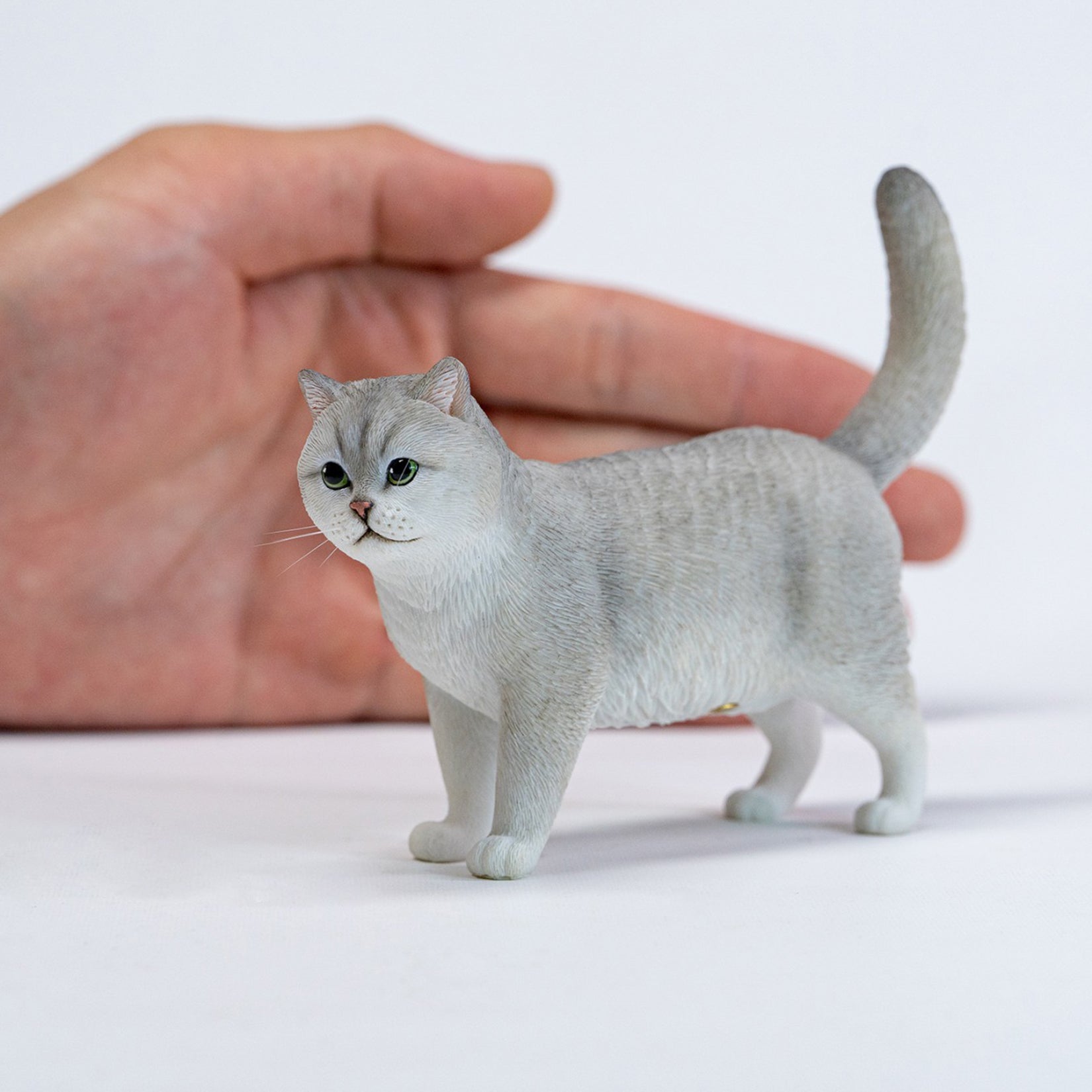 JXK Studio Gold & Silver Shaded Cat Model