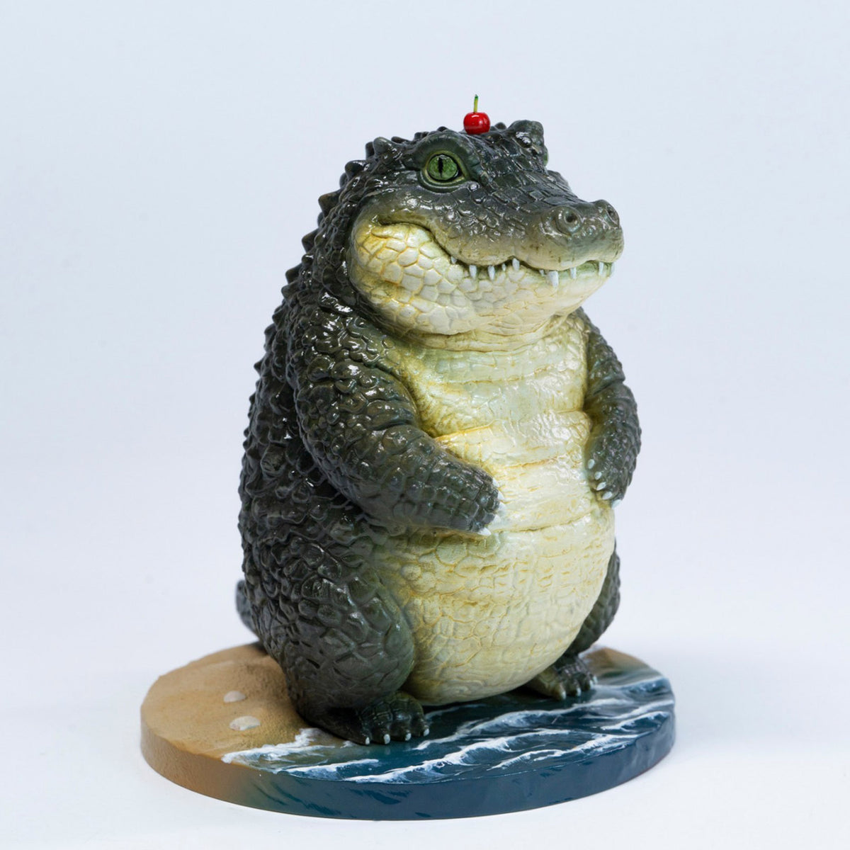 JXK Realistic Swamp Crocodile Resin Reptile Animal Statue