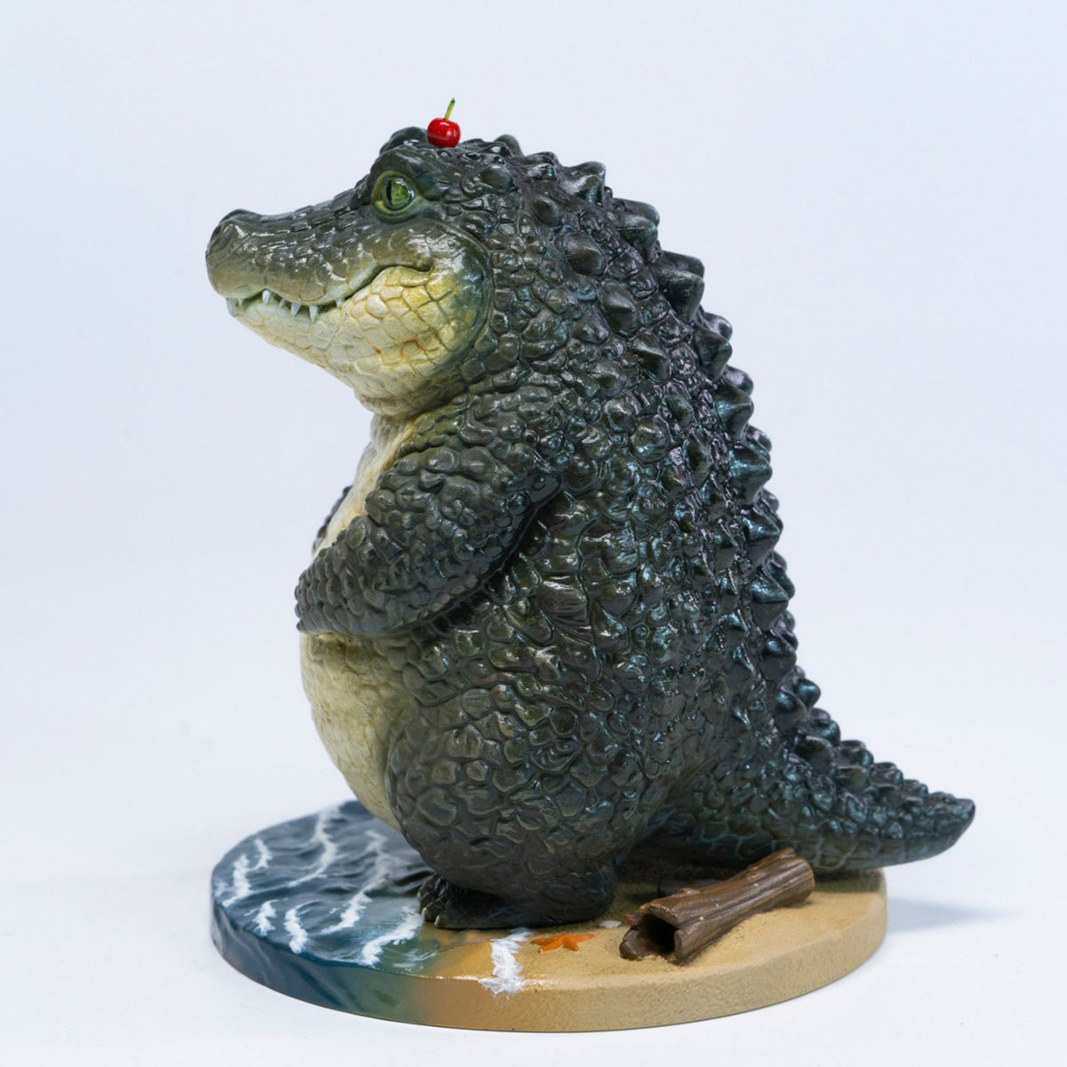 JXK Realistic Swamp Crocodile Resin Reptile Animal Statue