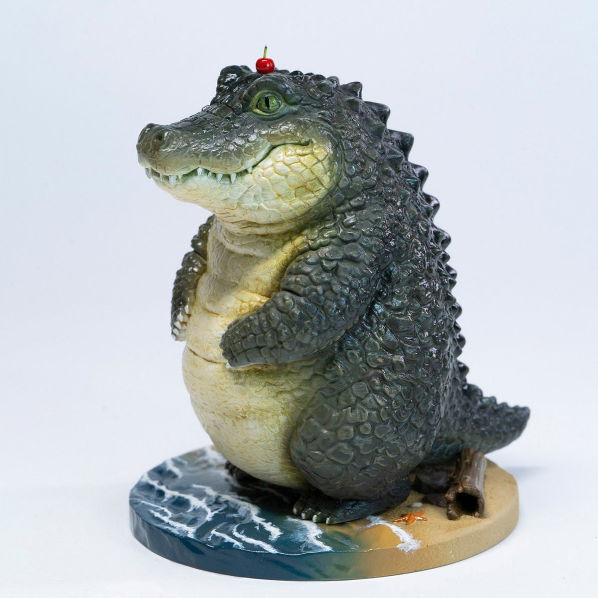 JXK Realistic Swamp Crocodile Resin Reptile Animal Statue