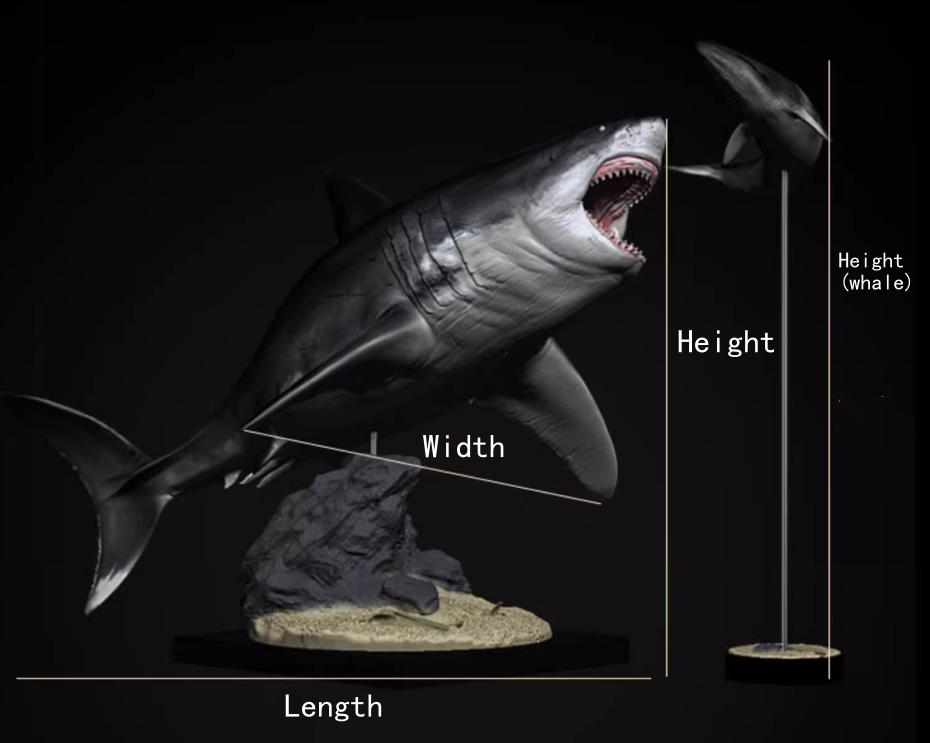 JA Studio Megalodon Hunting minke whale Model