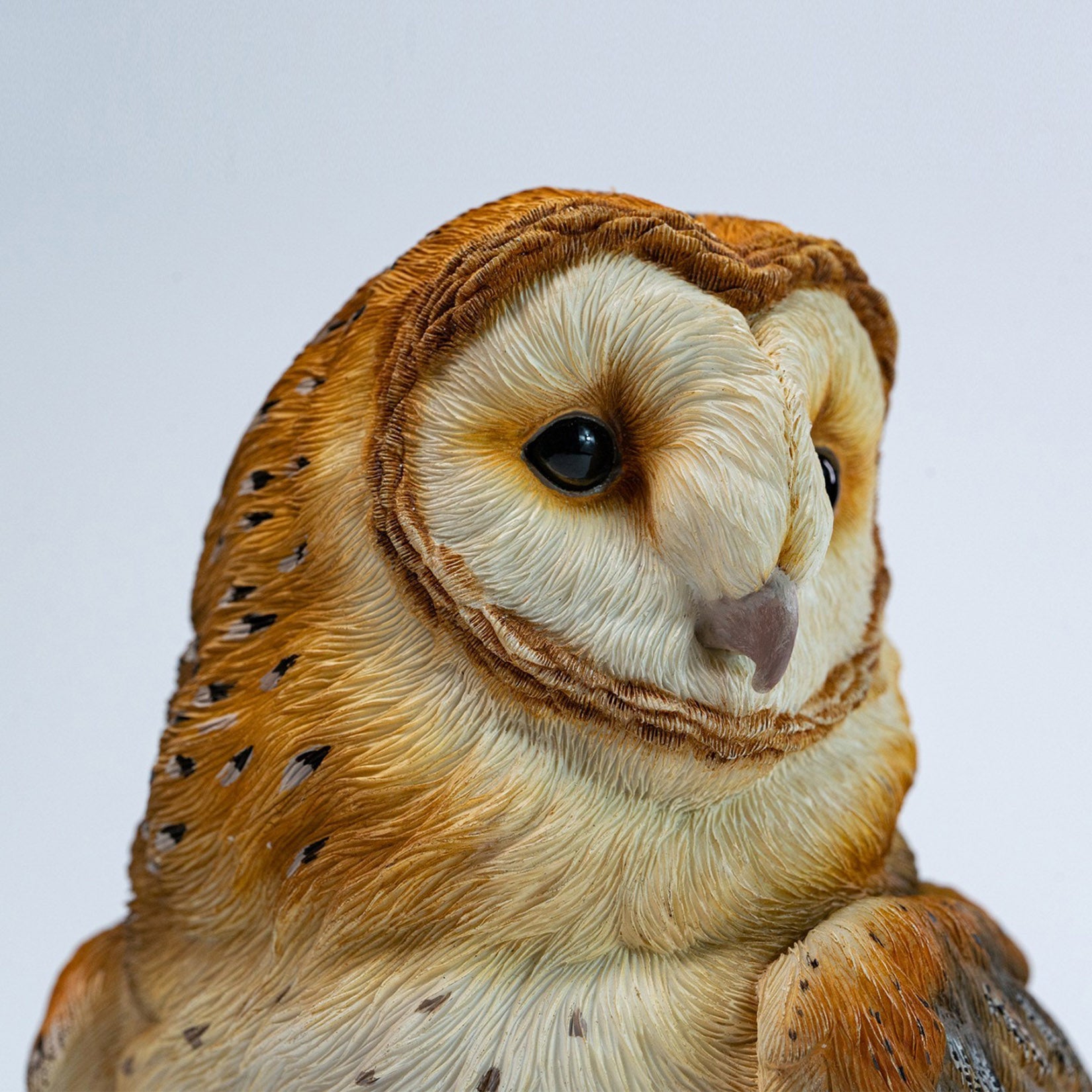 JXK Barn Owl Head Sculpture Figure