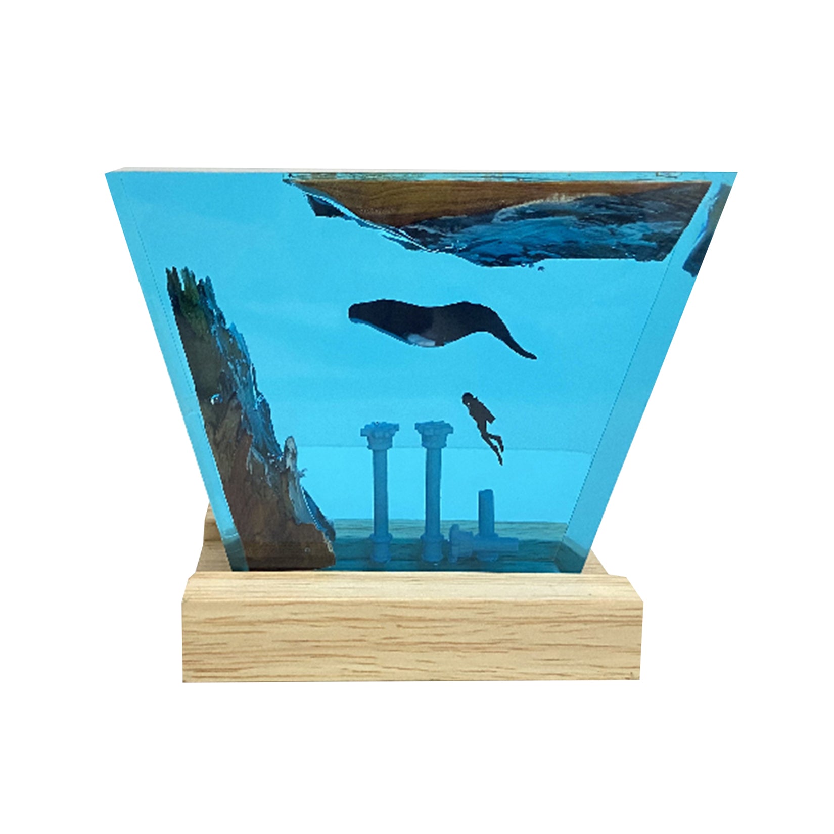 Humpback Whale Diver Night Light