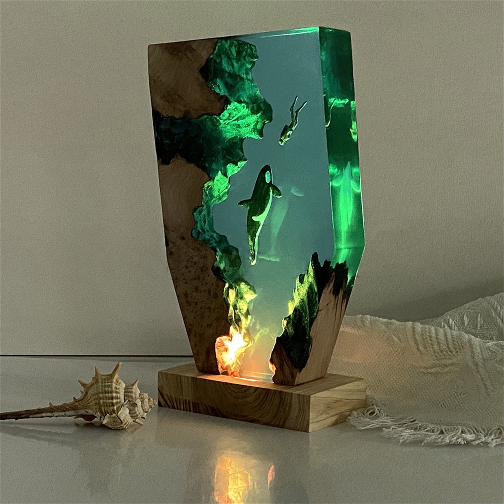 Resin Whale Model Animal Figure Decor