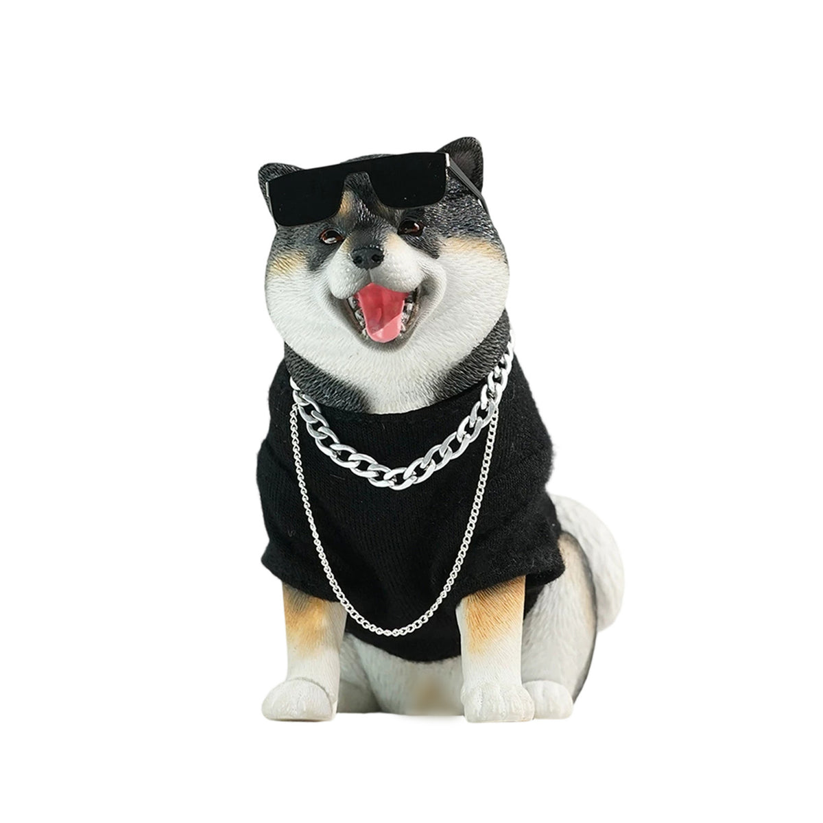 Shiba Inu Statue Animal Model Pet Figurine Decor