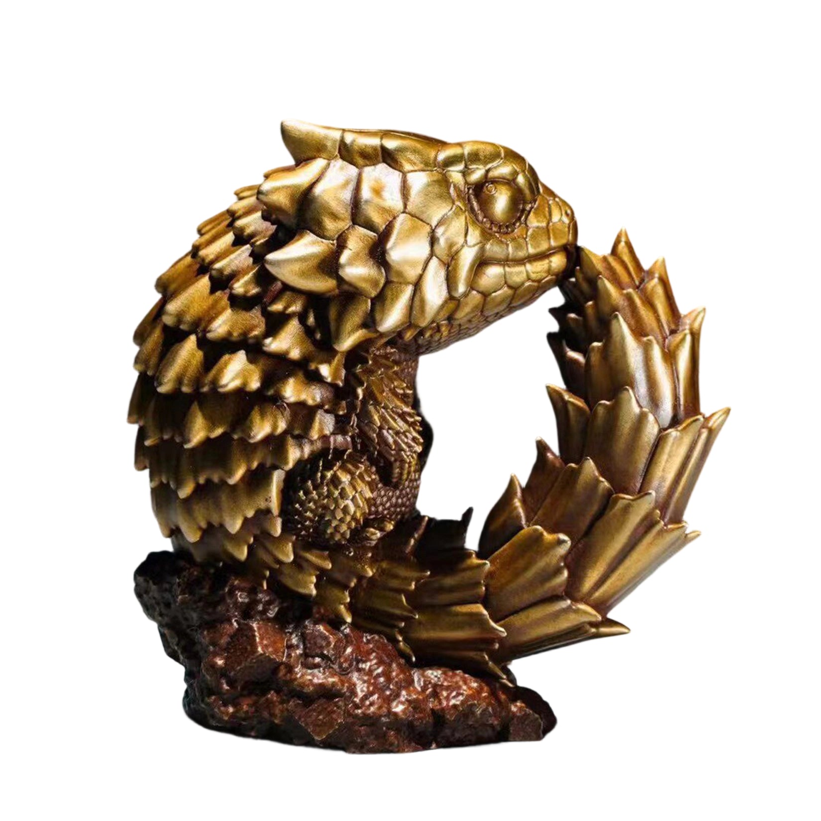 BOWUZHI Studio Bronze Armadillo Girdled Lizard Model