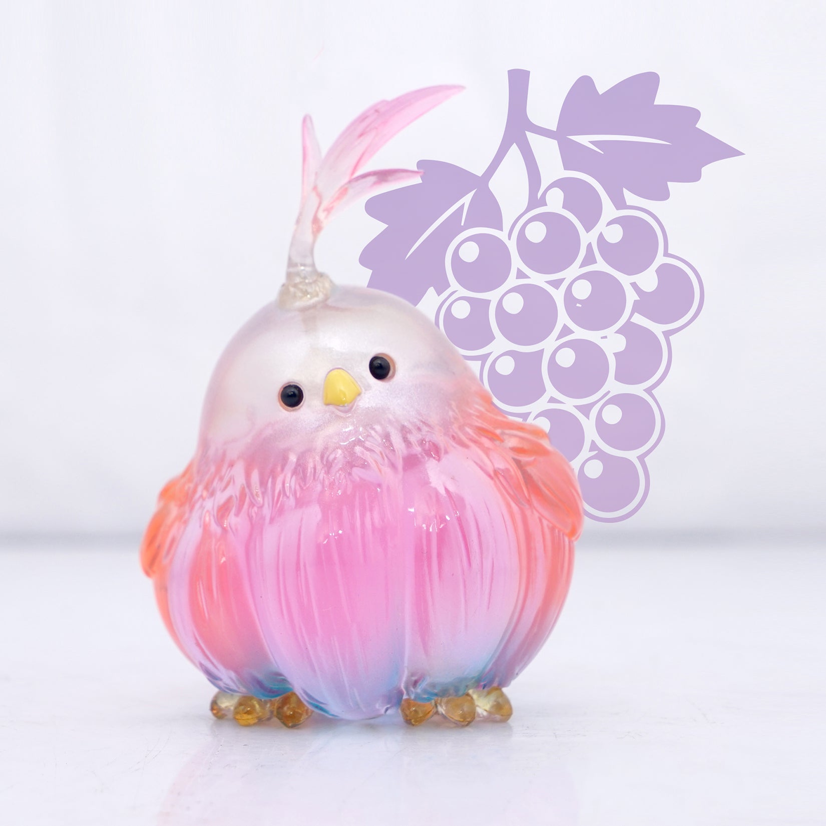 Jelly Garlic Bird Model Resin Animal Figure