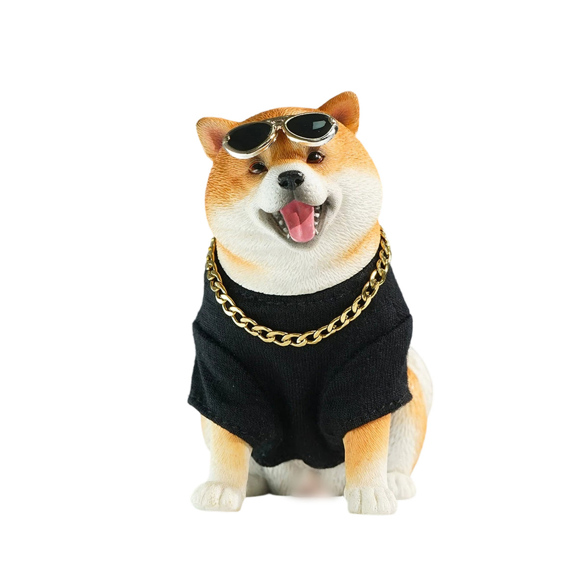 Shiba Inu Statue Animal Model Pet Figurine Decor