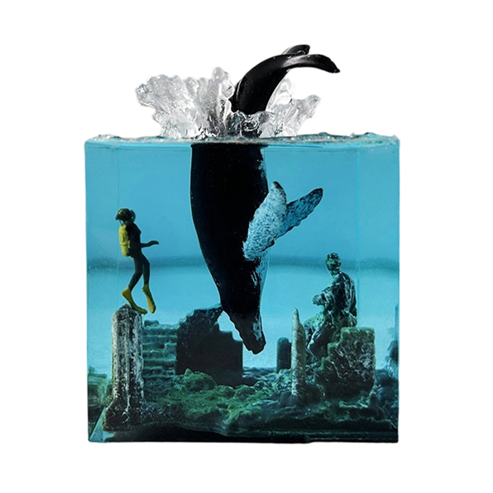 Resin Ocean Lamp Dolphins Model Humpback Figure