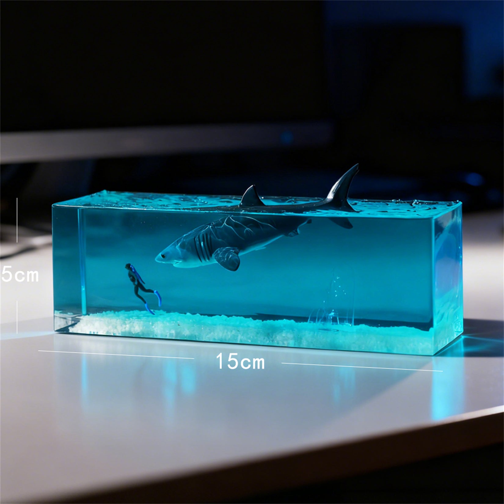 Blue Whale Megalodon Dolphin Resin Figurine