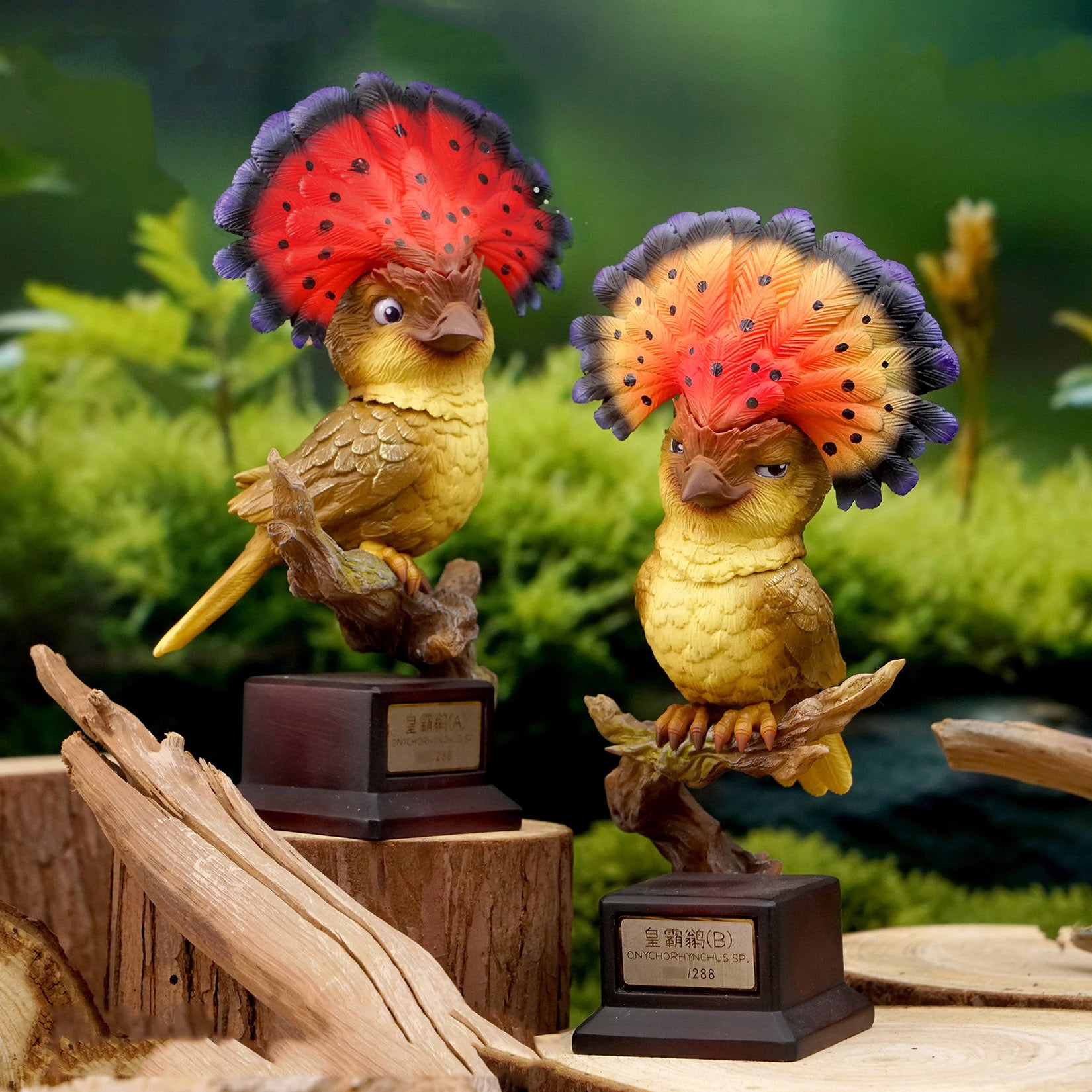 Onychorhynchus Coronatus Model Resin Bird Figure