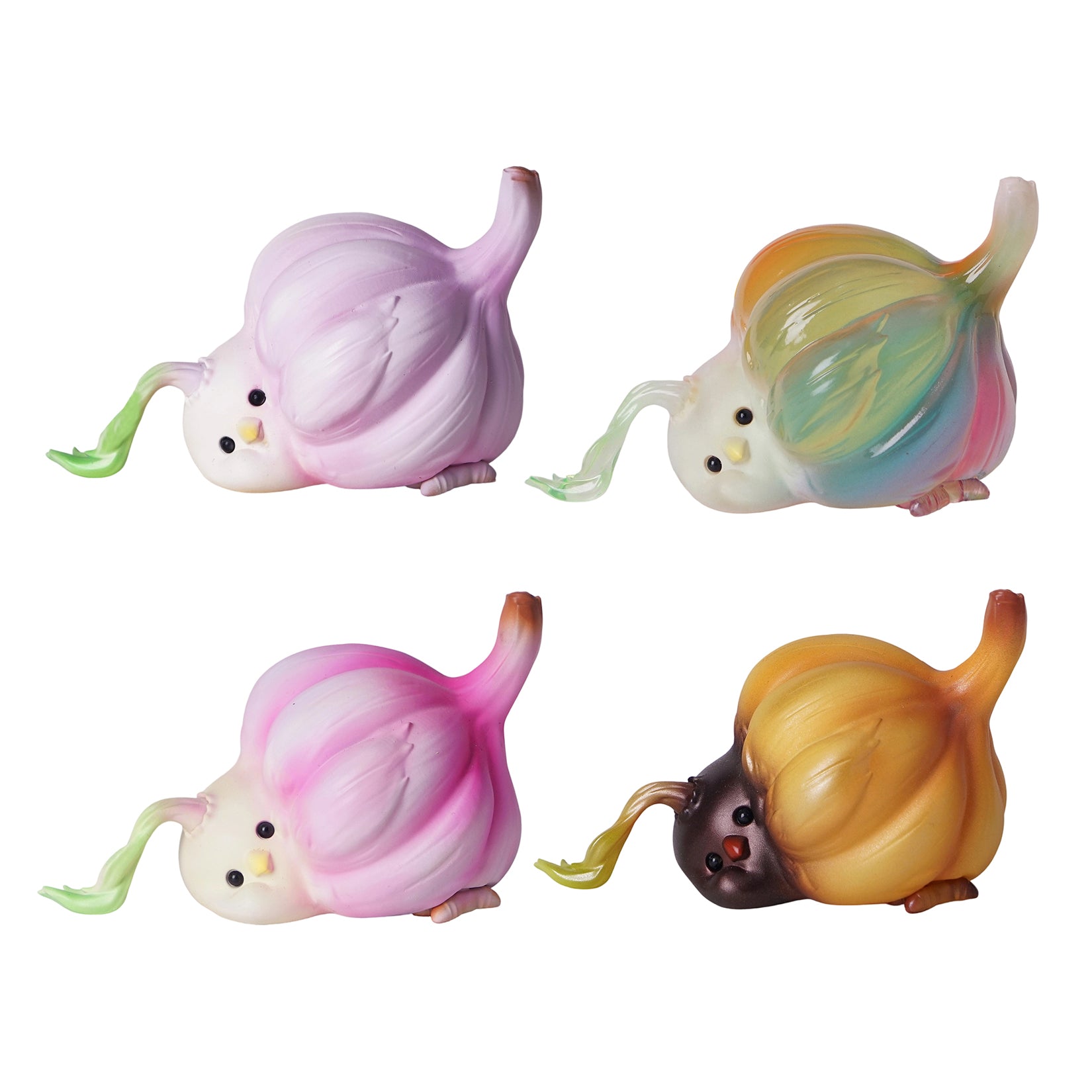 Lying Garlic Bird Model Animal Figure