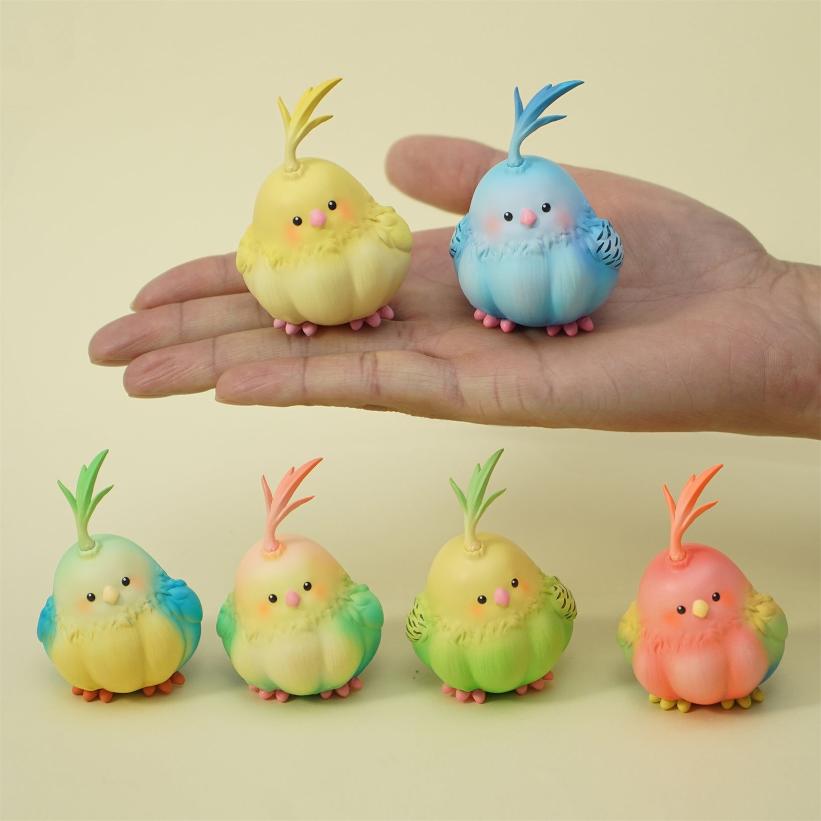 Garlic Bird Model Resin Animal Figure