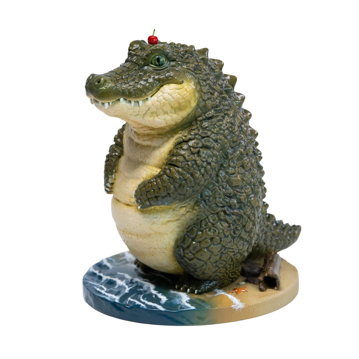 JXK Realistic Swamp Crocodile Resin Reptile Animal Statue