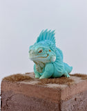 Albino Common Green Iguana Figure