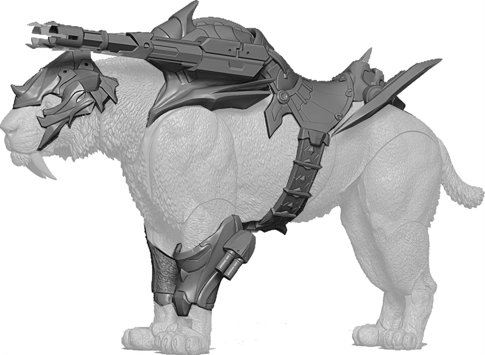 Beasts of the Mesozoic Saberbeast modular armor unit- (Smilodon)