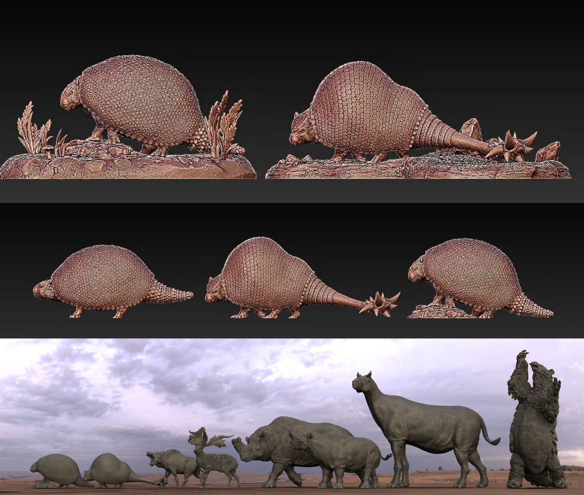 Doedicurus Model PASSION CHARGER Doedicurus clavicaudatus Glyptodon clavipes Model